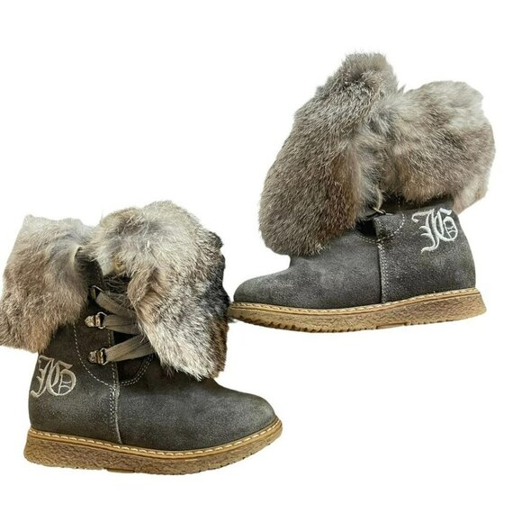 John Galliano Other - John Galliano Shoes Fur and Suede Signature Boots Size US 7